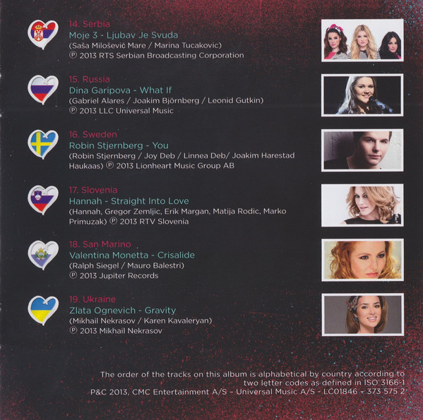 Eurovision Song Contest 2013; Malmo we Are One : Inlay05